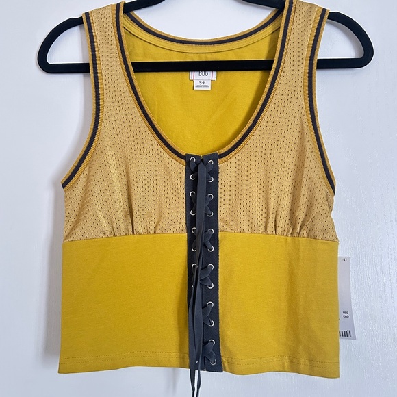 NWT Urban Outfitters BDG Indi Lace-Up Mesh Tank Top - Picture 2 of 5